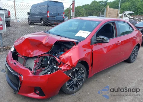 2015 Toyota Corolla S Plus z USA, uszkodzony, nr VIN 2T1BURHEXFC477454